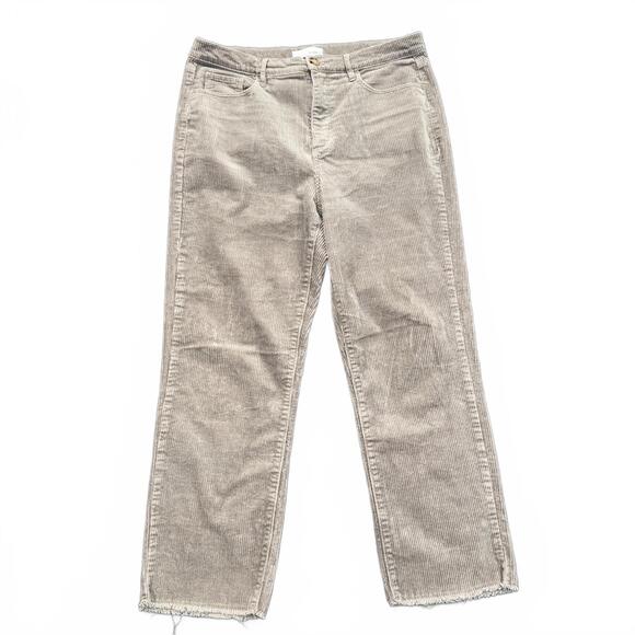 LOFT Women’s Corduroy Pants Size 10 / 30 Straight Leg Casual Gray - Picture 1 of 8